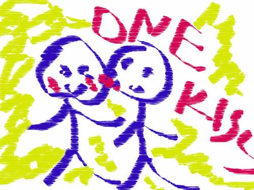 One kiss.