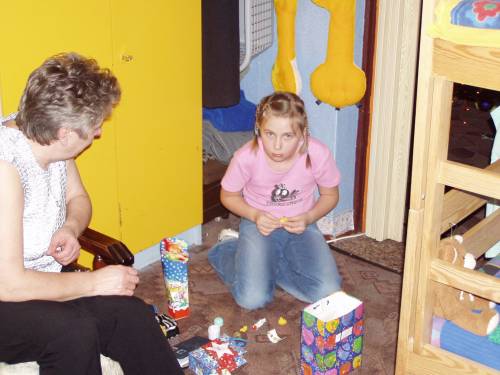 Gwiadka 2003- Milena i prezenty