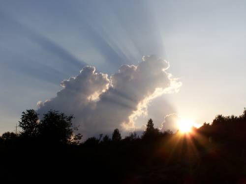Sun of the blue sky
