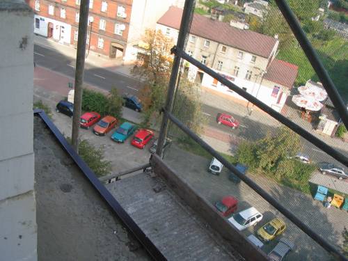 On the balcony