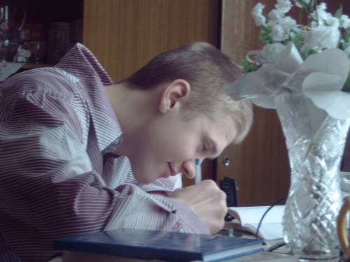 Misiek sie uczy:):)hehe