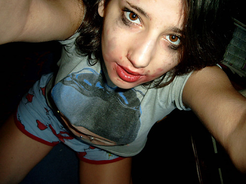 ;P