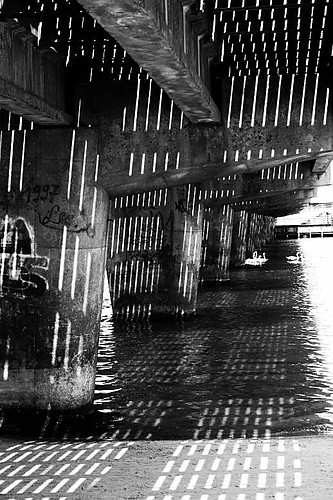 Under the bridge downtown...