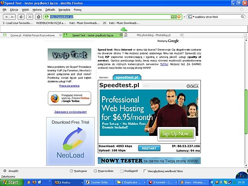 moj rekord speedtest'u :D