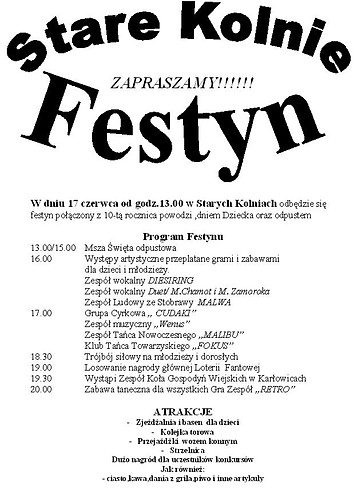 festyn..zapraszam