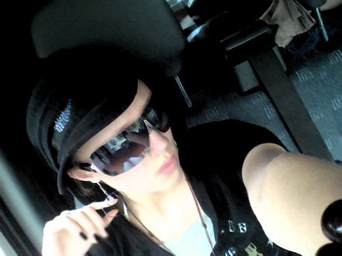 Girl in black.