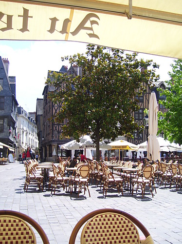 Widok na rynek z kawiarni 