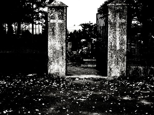 cemetery gates....