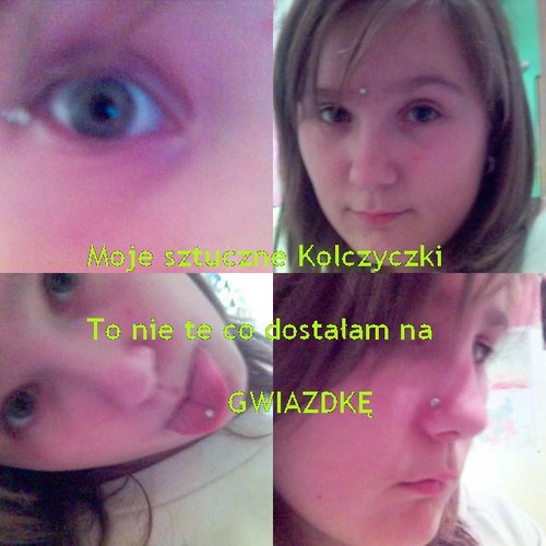 Z sztucznymi .... Kolczykami