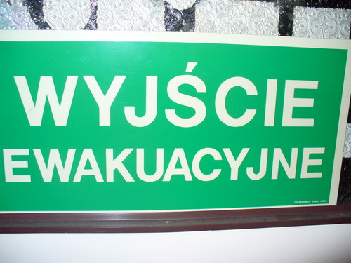 Wyjcie ewakuacyjne...