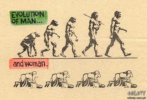 Evolution only of man, hehe...