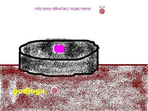 Sara + paint = sami ocecie :D