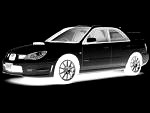 Subaru z neonem