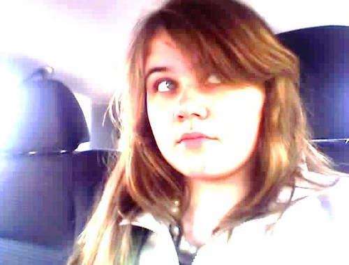 american girl travellin' by car.