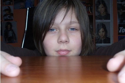 ;P