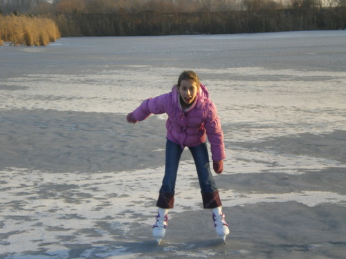 na lyzwach