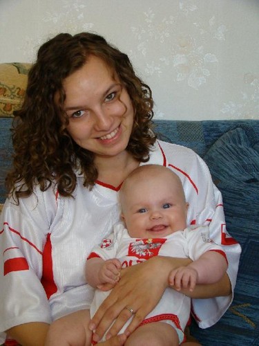 Mama i synek kibic :P