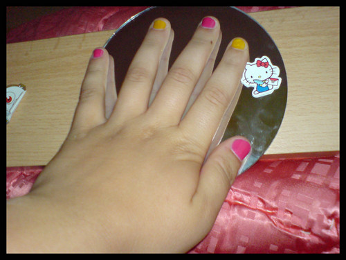 yellow & pink.