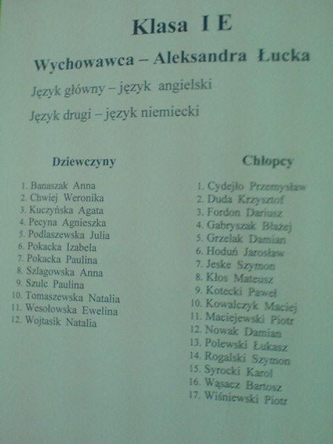Klasa 1E..! ;D