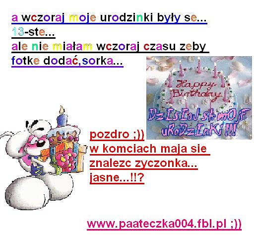 moje 13-ste urodzinki ;))