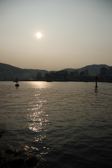 Busan port in Busan, KOREA