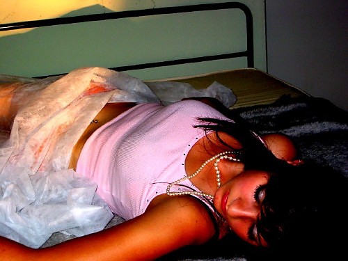 My bed . 