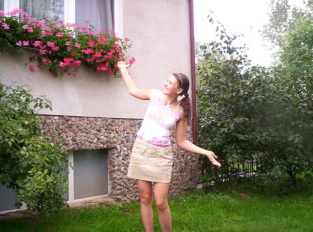 w deszczu