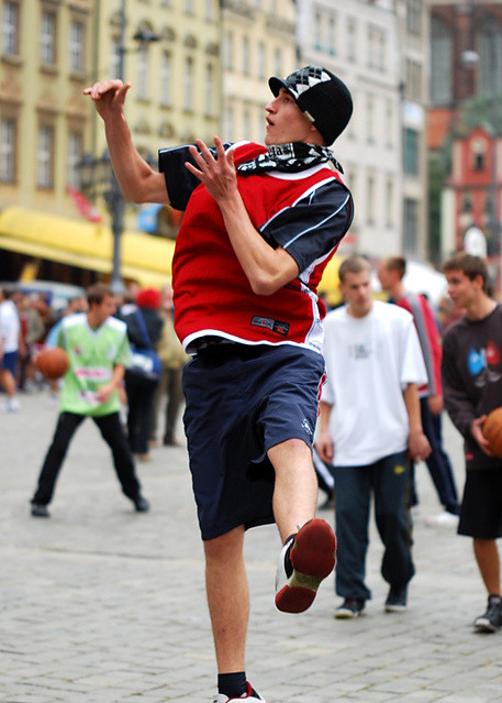 Streetball, rynek - wczoraj.