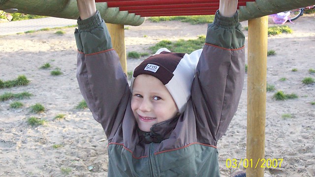 na drabinkach:)