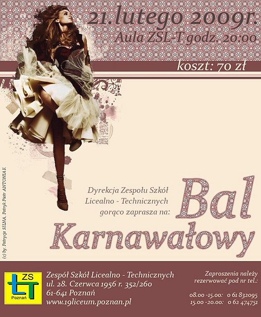 Plakat na Bal Karnawaowy 2