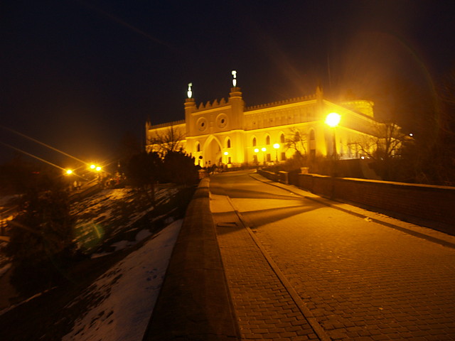 the Lublin Castle in night