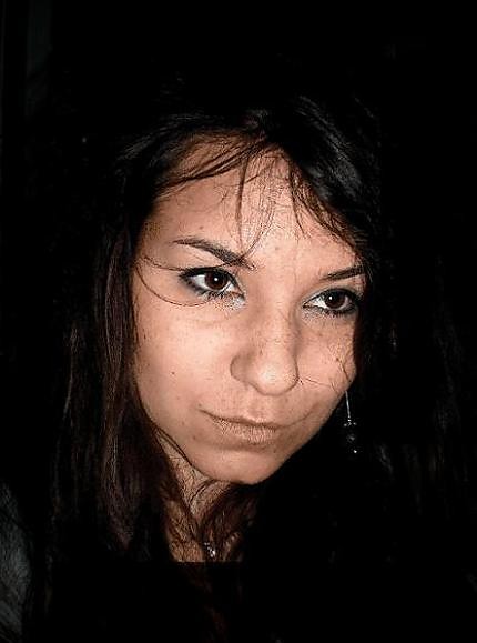 The woman in black