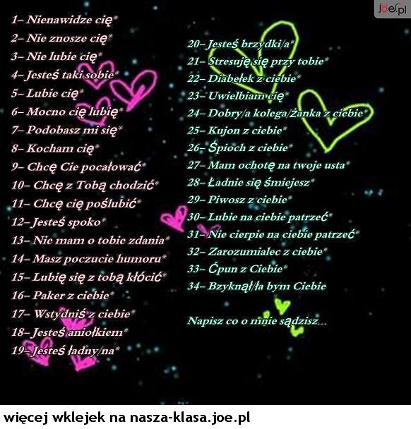 Co o mnie sdzisz?