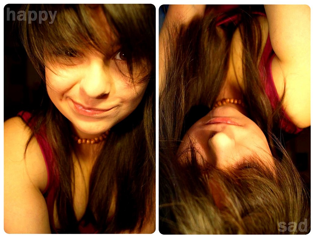 happy sad. 