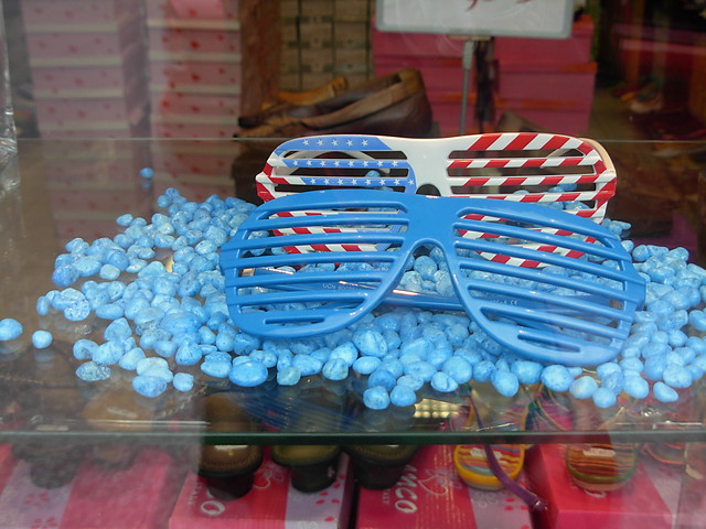 blue glasses