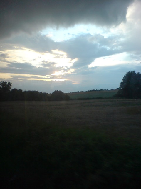 Sunset from the bus