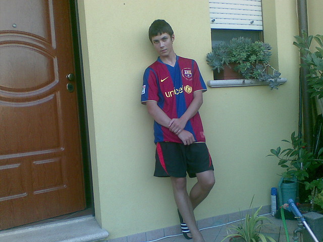 W koszulce Barcy :D