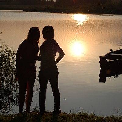 Sunset .