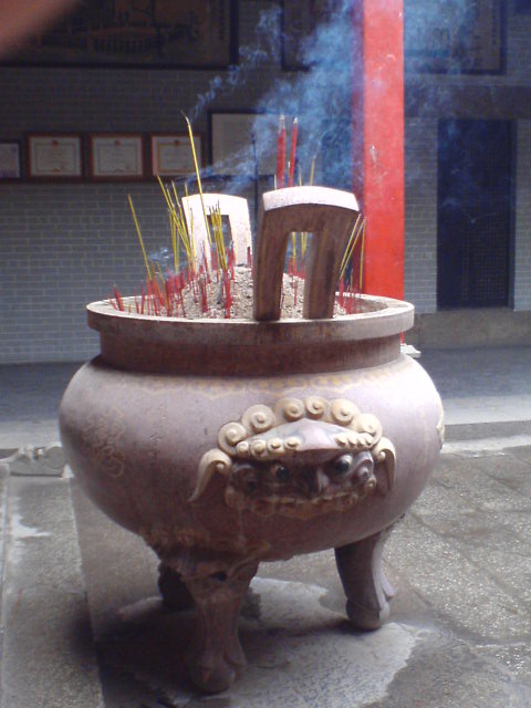 An insence pot in a temple