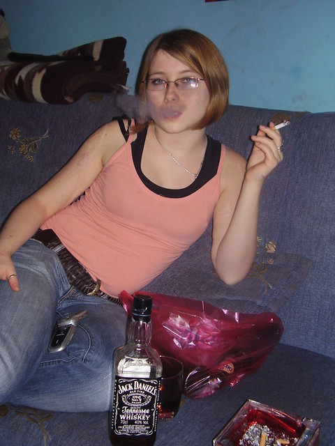 Kobieta i Jack Daniels
