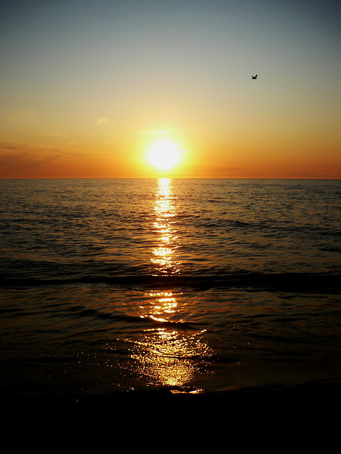 sunset on the beach