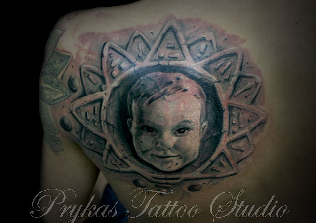 portret dziecka wzory tatuay 