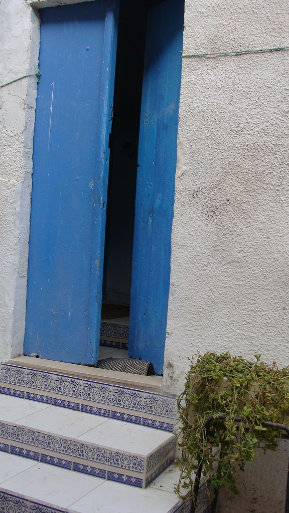 Open the blue door