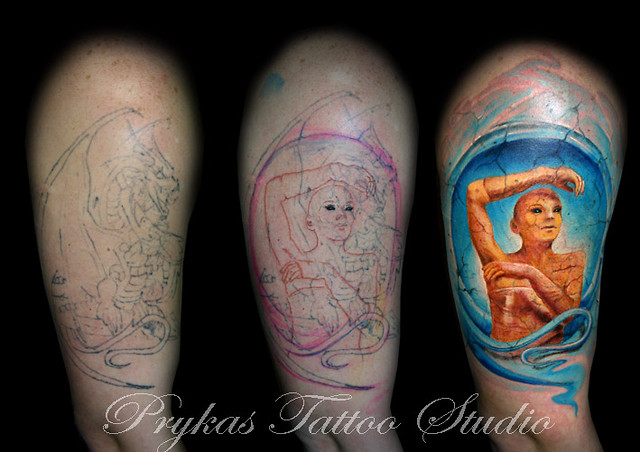 cover up pokrycie starego tattoo