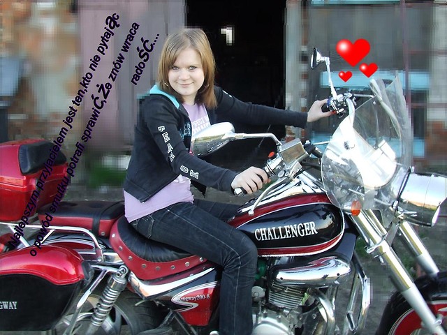 na motorze ;d;d;d