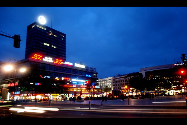 Berlin at night.