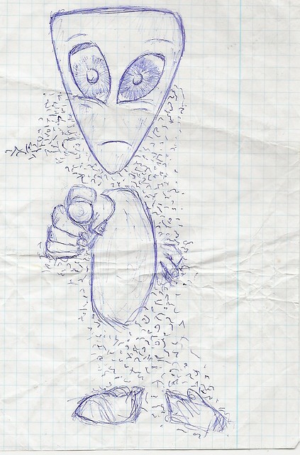 Troch pognieciony; d