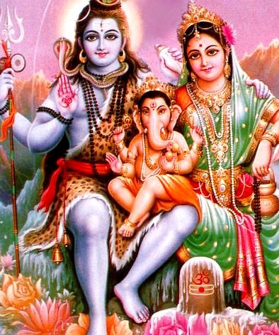 Hindu Deities Siva Parvati Ganes