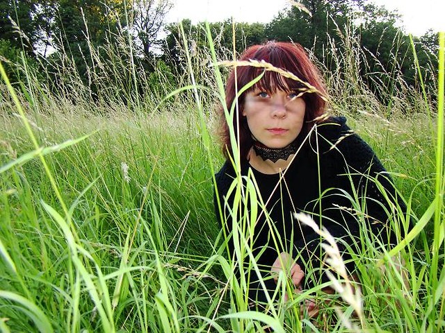 In the grass... 