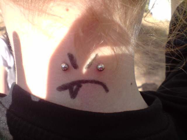 Nape piercing:D